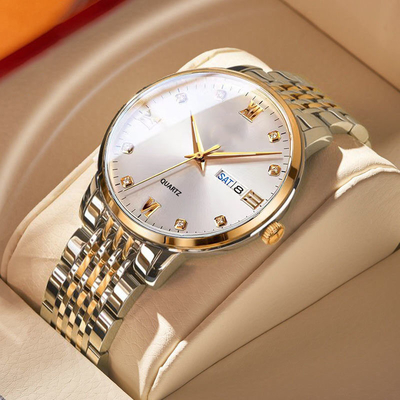 22 cm longueur de bande alliage quartz montre de poignet avec affichage de l'heure