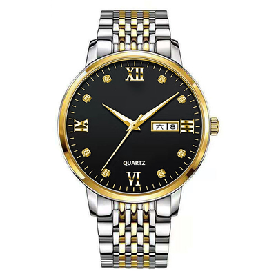 22 cm longueur de bande alliage quartz montre de poignet avec affichage de l'heure