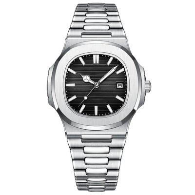 Montres à poignet à quartz métallique haute performance avec mouvement à quartz