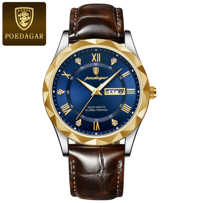 Montres à poignet à batterie de quartz de 38 mm avec couleur de cadran personnalisée et cristal minéral
