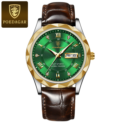 Montres à poignet à batterie de quartz de 38 mm avec couleur de cadran personnalisée et cristal minéral