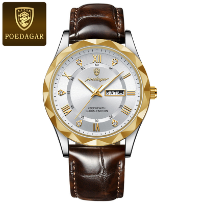 Montres à poignet à batterie de quartz de 38 mm avec couleur de cadran personnalisée et cristal minéral