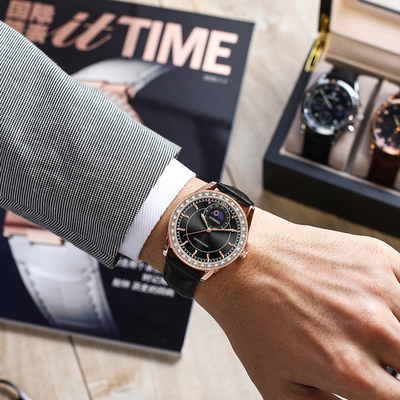 Montres à poignet en acier inoxydable à batterie au quartz avec cadran personnalisé et fermeture à boucle