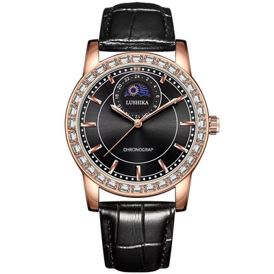 Montres à poignet en acier inoxydable à batterie au quartz avec cadran personnalisé et fermeture à boucle