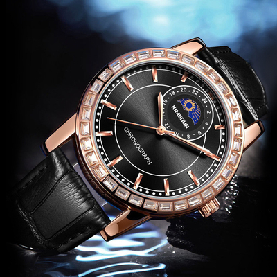 Montres à poignet en acier inoxydable à batterie au quartz avec cadran personnalisé et fermeture à boucle