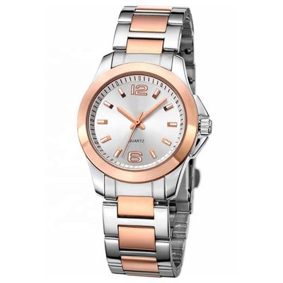 Résistant à l'eau Threeeye 10mm lumineux de montre d'acier inoxydable de quartz