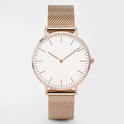 Montre-bracelet de quartz d'alliage de Nonwaterproof, ROHS tendant la montre-bracelet pour des dames