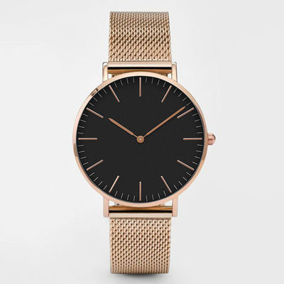 Montre-bracelet de quartz d'alliage de Nonwaterproof, ROHS tendant la montre-bracelet pour des dames