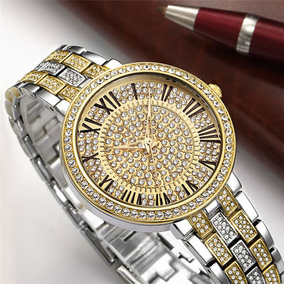 10bar Diamond Watch Womens argenté imperméable, PC21 or blanc Diamond Watch