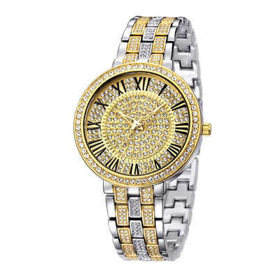 10bar Diamond Watch Womens argenté imperméable, PC21 or blanc Diamond Watch