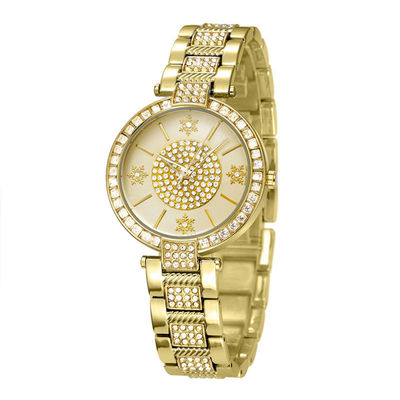 10bar Diamond Watch Womens argenté imperméable, PC21 or blanc Diamond Watch