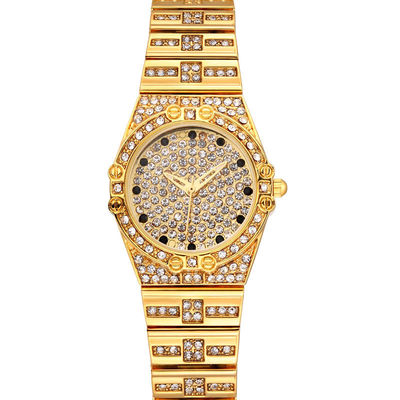 10bar Diamond Watch Womens argenté imperméable, PC21 or blanc Diamond Watch