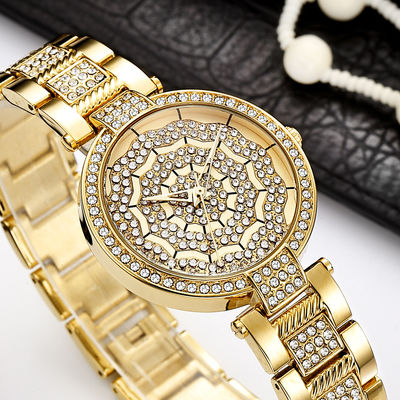 10bar Diamond Watch Womens argenté imperméable, PC21 or blanc Diamond Watch