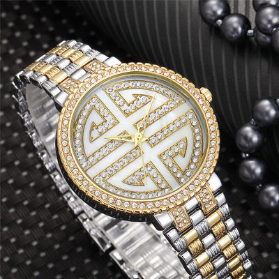 10bar Diamond Watch Womens argenté imperméable, PC21 or blanc Diamond Watch