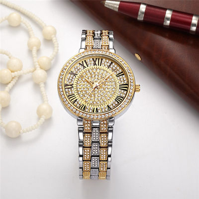 10bar Diamond Watch Womens argenté imperméable, PC21 or blanc Diamond Watch