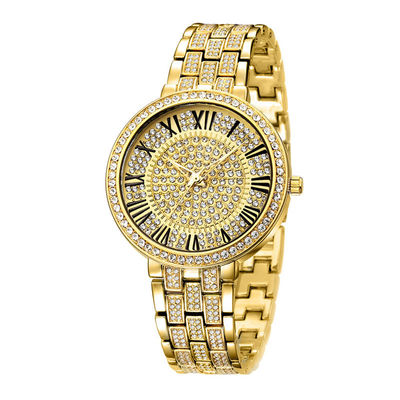 10bar Diamond Watch Womens argenté imperméable, PC21 or blanc Diamond Watch