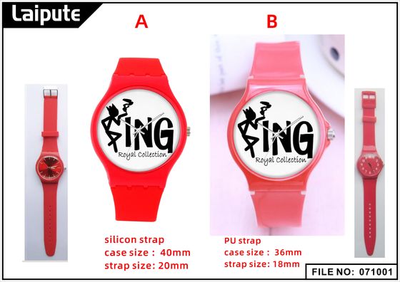 Montre-bracelet argentée d'ODM pour le cas Laipute de rond de Nonwaterproof de monsieurs