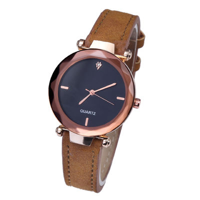 La vraie Diamond Watches For Women 23cm Legether bande de Laipute a équipé