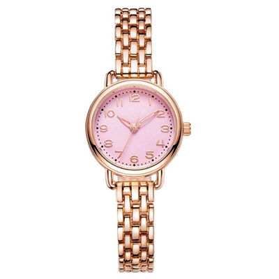 La montre-bracelet automatique 1ATM de dames d'ODM imperméabilisent avec la boucle de champignon