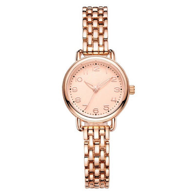La montre-bracelet automatique 1ATM de dames d'ODM imperméabilisent avec la boucle de champignon