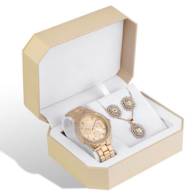 L'ensemble de cadeau de montre-bracelet d'ODM, cadeau de luxe de Tripiece place pour elle