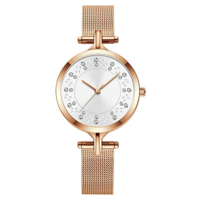 3ATM Diamond Quartz Watch Vacuum Electroplating véritable imperméable Skinfriendly