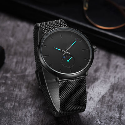 Montre-bracelet de quartz d'alliage de PE45 Movt, montre Scratchproof de l'acier inoxydable 316l