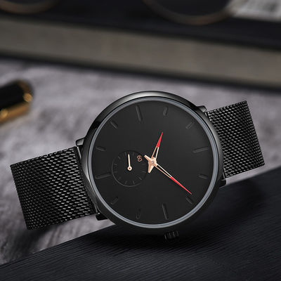 Montre-bracelet de quartz d'alliage de PE45 Movt, montre Scratchproof de l'acier inoxydable 316l