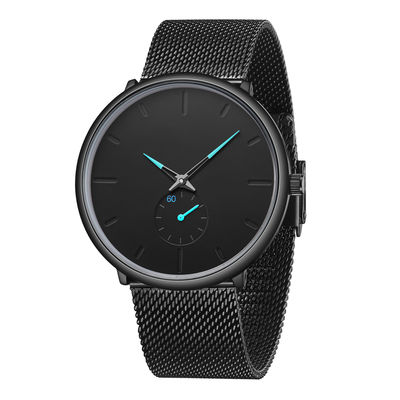 Montre-bracelet de quartz d'alliage de PE45 Movt, montre Scratchproof de l'acier inoxydable 316l