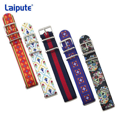 L'arc-en-ciel a tressé la longueur en nylon de la bande 265mm de pièces de rechange de montres