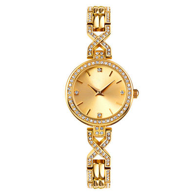 OEM Diamond Quartz Watch véritable, acier inoxydable Diamond Watch de 200mm