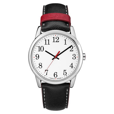Montres-bracelet de batterie de quartz de Multiapplication, montre-bracelet de cuir de Brown