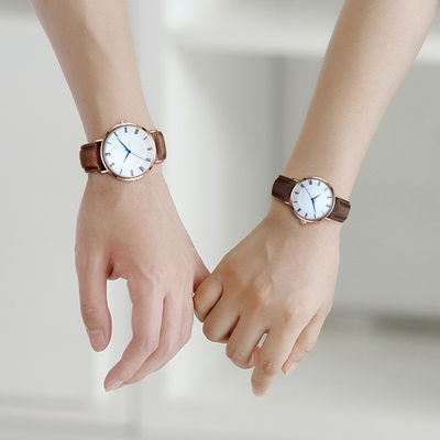 Cadeau marqué analogue de montre réglé pour le résistant à l'eau des couples SUS316L 3ATM