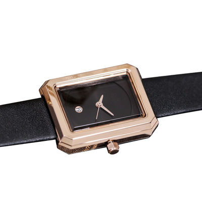Le matériel en cuir ROHS d'alliage de la montre-bracelet 30mm des femmes de Nonscale a approuvé