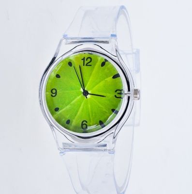 ODM transparent de cadran de la courroie 40mm de montre en plastique de sport disponible