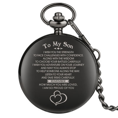 Montre de poche de cru d'ODM avec le matériel d'acier inoxydable de chaîne