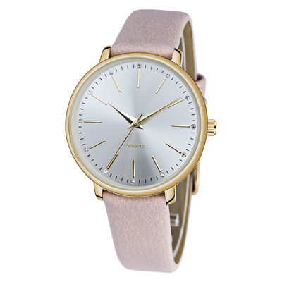 Diamètre disponible d'OEM 36mm de quartz d'unité centrale de montres-bracelet en cuir de batterie