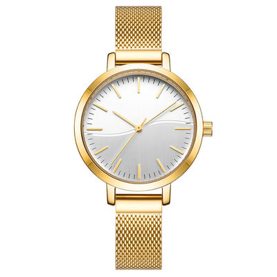 Calorifuge résistant à la corrosion imperméable de femmes de montre-bracelet de luxe de quartz