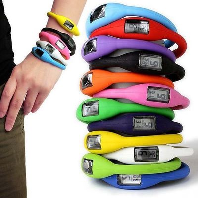 La montre de Digital de silicone de Multiapplication 3ATM imperméabilisent écologique