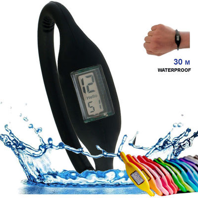 La montre de Digital de silicone de Multiapplication 3ATM imperméabilisent écologique
