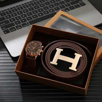 Ensemble de cadeau de montre-bracelet d'ODM, montre des hommes universels et ensemble de cadeau de portefeuille