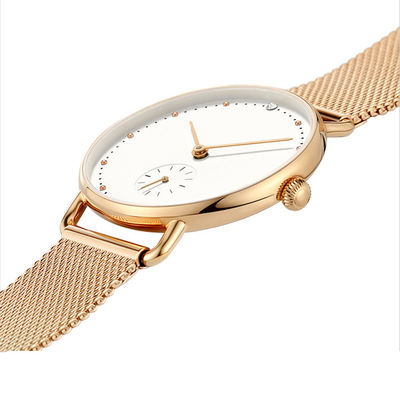 montre-bracelet Corrosionfree imperméable de quartz d'acier inoxydable de 3.2cm