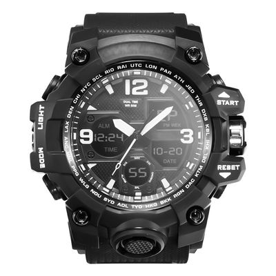 Montres électroniques en plastique de montre-bracelet électronique de montre-bracelet de Digital pour les hommes