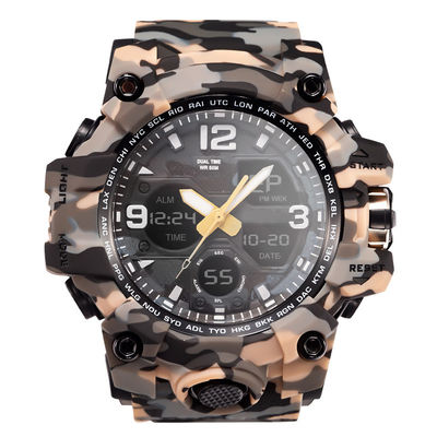Montres électroniques en plastique de montre-bracelet électronique de montre-bracelet de Digital pour les hommes