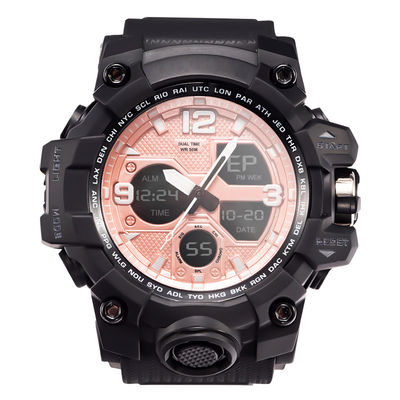 Montres électroniques en plastique de montre-bracelet électronique de montre-bracelet de Digital pour les hommes