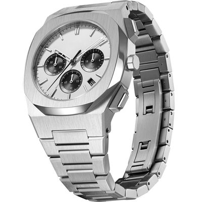 Chronographe de montre-bracelet de quartz d'acier inoxydable de SUS316L avec la batterie de SR626SW