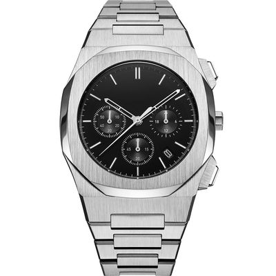 Chronographe de montre-bracelet de quartz d'acier inoxydable de SUS316L avec la batterie de SR626SW