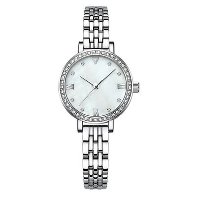 Épaisseur bleue 3ATM Antiwater de la montre-bracelet 11mm de quartz de femmes de grès