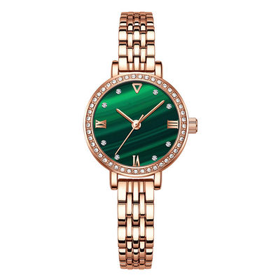 Épaisseur bleue 3ATM Antiwater de la montre-bracelet 11mm de quartz de femmes de grès