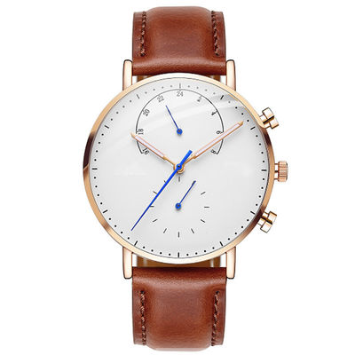 montre-bracelet de quartz de l'acier inoxydable 316l, montre-bracelet de 36mm avec l'alarme vibrante